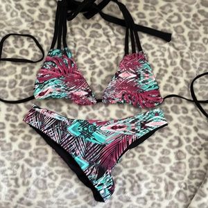 FEDE swim scrunch butt thong bikini with three tie detail!